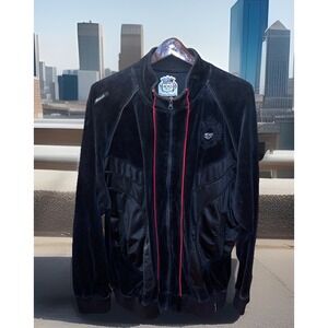 AKDMKS Akademiks Jacket‎ Men 3XL Black Velour Vintage Hip Hop Y2K Street Wear